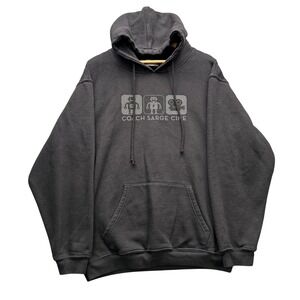Bay Side Hoodie Men's Large Black Coach Sarge Cine Robot Graphic USA